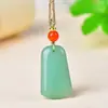 Natural Dongling jade nada marca pingente atacado pão verde marca masculino e feminino gota de água jade pingente fornecimento ao vivo