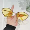 Óculos de Sol com Armação de Metal Ultraleve, Óculos de Sol Redondos Personalizados de Alta Qualidade para Mulheres, Óculos de Sol Pequenos Tendência Europeia e Americana