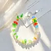 Pulsera y Collar de Piedra Ojo de Gato Artificial de Color Mixto de Alta Calidad