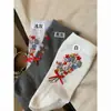 Calcetines Decorativos de Jacquard Floral con Lazo para Primavera y Verano, Alta Calidad, Estilo Juvenil, Calcetines de Media Caña para un Look Juvenil de Primavera y Verano