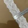 60 Estilos Populares de Adorno de Encaje Elástico en Stock, Negro, Blanco Natural, Blanqueado, Ancho 4-10cm