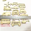 Transporte de Producto Nuevo Virutas de Madera Avión Excavadora Grabado Láser Virutas de Madera Mixtas Fiesta DIY para Niños Decoración con Graffiti