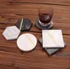 Posavasos de Mármol Natural Estilo Nórdico Ins Nuevo Creativo con Incrustaciones Doradas Posavasos Aislante Térmico Esterilla para Café Accesorios para Fotos