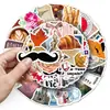 50 Piezas de Pegatinas de Diario de Viaje Francés Torre Eiffel Arquitectura Personalizada Transfronterizas Más Vendidas Cuaderno Pegatinas de Taza de Té de Leche