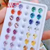 3A Forma de Huevo Nido de Pájaro Cortado Zircón de Colores Diamantes Sueltos Huevo de Paloma Azul Rojo Piedras Preciosas Corte Brillante Ovalado Venta al por Mayor