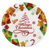 Novo design de festa de Natal fornece descartável placa de papel copo de papel toalha de mesa de tecido prato de jantar louça de Natal