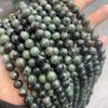 Suministro Directo del Fabricante de Cuentas de Piedras Preciosas Verdes Naturales para Venta al por Mayor, Cuentas Redondas, Cuentas Sueltas, Joyería para Pulseras, Accesorios de Manualidades