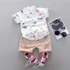 Novo Roupa Infantil de Verão Roupa de Verão Meninos e Meninas Bebê Recém-nascido Traje Infantil Roupa Infantil Transfronteiriça Traje de Manga Curta Conjunto de Duas Peças