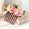 Peine para el Cabello con Flor de Rosa Dulce y Realista con un Toque de Alta Gama, Accesorio para Peinado de Novia, Pasador para Mujer, Elegante