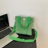 Bolsa Tote Casual Estilo Coreano Mini Ombro Transversal Bolsa Pequena Bolsa Balde Nova Veludo Cotelê 2025 Primavera Bolsa de Mão