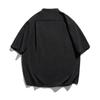 Estilo Vestido 2025 Verano Nuevo Estilo Japonés Retro Bolsillo Diseño de Brazalete Semi-cárdigan Cuello Alto Manga Corta Camisa para Hombre