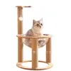 Marco de Escalada para Gatos de Madera Multicapa, Cama para Gatos, Plataforma Auxiliar Integrada para Saltar, Rascador para Gatos, Resistente a Arañazos, Resistente al Desgaste, Juguete Estable para Mascotas, Estante para Gatos