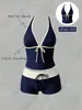 Traje de baño de dos piezas para mujer, estilo bikini, con lunares multicolores y amarre, sexy, de venta caliente en Europa y América, transfronterizo, 2027