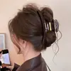 Presilha de cabelo marrom estilo francês para mulheres, moderna e versátil, com toque de luxo, presilha de tubarão, novo modelo 2026, acessório de cabelo tipo garra Maillard
