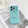 Capa de celular com suporte giratório 360 graus Apple 18pro adsorção magnética iPhone 17 toque premium fosca camada dupla 16 capa protetora