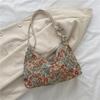 Bolso de Nicho para Mujer 2025 Nuevo Estilo Estilo Étnico Bolso de Hombro Simple Bolso de Axila de Lona Bolso de Mano con Cadena