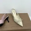 Sapatos de Salto Alto Estilo Francês com Estampa Floral, Sandálias Fechadas, Sapatos de Fada, Novos Modelos Primavera/Verão 2026, Adequados para Combinar com Vestidos, Sapatos de Bico Fino