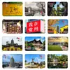 Ímãs de geladeira de vidro cênico de Changzhou, apresentando o Templo Zen Tianning, árvores de ginkgo e paisagens arquitetônicas antigas - uma lembrança cultural e criativa para decoração de casa