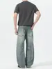 Ropa de Hombre Fengshe / Nuevo Estilo Americano Verano 2026 Jeans para Hombre, Pantalones de Pierna Ancha Rectos Holgados de Moda