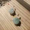Colgante de Plata S925 Verde Tianshan de Xinjiang con Patrón Floral, Colgante de Paz Verde Tianshan, Hebilla de Paz Ruyi de Doble Cara Colgante de Jade Venta al por Mayor