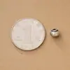 Cuentas espaciadoras ovaladas vintage desgastadas de plata pura s925, cuentas sueltas, espaciadores redondos, materiales de accesorios de cuentas de plata para pulseras de manualidades DIY