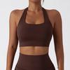 Lindo Top Esportivo Halter Costas Abertas para Corrida de Secagem Rápida Fitness Push-Up Colete de Yoga para Mulheres 6116 Respirável e Leve
