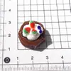 Bolo Pequeno Flor Tridimensional Simulado DIY Feito à Mão Capa de Celular Grampo de Cabelo Elástico de Cabelo Copo de Água Chaveiro Pingente Acessórios de Resina
