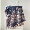 Bufanda Nueva de Imitación Cachemir para Mujer Otoño e Invierno, Bufanda de Moda Floral Retro de Invierno, Chal de Doble Uso para Aire Acondicionado, Calentador de Cuello para Estudiantes