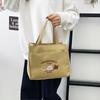Bolsa de lona pequeña, bolso de mano pequeño que combina con todo, lonchera para estudiantes, bolso de mano sencillo, lonchera para oficinistas.