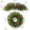 Conjunto de guirlanda e chifre de Natal, Vinha de Natal, Mistura de PE+PVC, Guirlanda Norfolk, Decorações de Natal, Transfronteiriço
