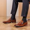 Zapatos Formales de Cuero para Hombre para Adultos Mayores, Punta Afilada, Zapatos de Boda de Cuero Patentado Estilo Británico 0265