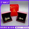 Foil Dorado Riqueza Llave Dorada Carcasa Acrílica Cinco Bendiciones Llave Compañía de Seguros Ventas Pequeños Regalos Al Por Mayor