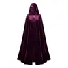 Capa Larga Medieval Renacentista con Capucha para Adultos para Hombres y Mujeres Halloween Pascua Shawl para Actuación en Escenario