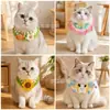 Bufanda para Mascotas Gato Perro Lindo Cuello Tejido Múltiples Dibujos Animados Calentador de Cuello Anti-Ahogo Ropa para Perros