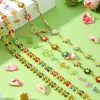 Cadena de Acero Inoxidable Europea y Americana Margarita Rama de Olivo Mariposa Color Goteo de Aceite Collar Pulsera de Acero de Titanio Moda para Mujer Todo-partido