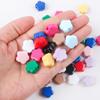 Cuentas de flores acrílicas de cinco pétalos de color real, accesorios de joyería para bricolaje, pulseras y collares de flores creativos hechos a mano