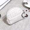 2026 Bolso Nuevo para Mujer Cartera Tejida Hecha a Mano Billetera Sencilla para Monedas Billetera de Piel Sintética Bolso Pequeño con Cremallera para Cosméticos