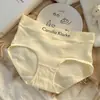Ropa interior nueva sin costuras para mujer, entrepierna de algodón, antibacteriana, transpirable, fina, talla grande, estudiante, estilo coreano, bragas de cintura para niñas