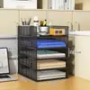 Estante de Armazenamento de Arquivos para Mesa de Escritório Suprimentos de Escritório Daquan Estante de Arquivos Multicamadas Estante de Armazenamento de Arquivos de Dados A4