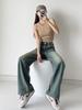 Pantalones de Skateboard Adelgazantes Retro Estilo Americano para Mujer Otoño 2023 Nuevos Jeans Rectos Sueltos Lavado Vintage Chica Picante