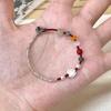 Nueva Pulsera de Loto Plateado de Estilo Chino para Mujer Tejida a Mano Elegante Versátil Moda Dulce Antigua con Cuentas Cuerda de Mano