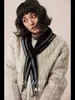 Academia Coração Quente Estilo 1 100% Caxemira Branca Cachecol Triângulo Feminino de Inverno Dupla Face de Alto Nível Macio e Confortável na Moda