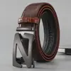 Cinturón para Hombre Hebilla Automática Jóvenes Negocios Piel de Vaca Capa Superior Base Cinturón de Cintura Juvenil Estilo 2024 Versátil Pantalones de Negocio