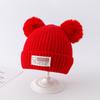 Dropshipping Chapéu de Bebê Outono e Inverno Masculino e Feminino Coreano Lã de Bebê Quente Proteção de Orelha Chapéu de Tricô Recém-nascido Criança Pequena