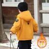 Chaqueta de Forro Polar para Niños Otoño Invierno Niños Abrigada con Capucha Cortavientos Roja 2026 Nueva Ropa de Invierno para Bebé Parka
