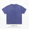 Camiseta de manga corta de algodón puro retro de peso pesado, corte ligeramente holgado, estilo unisex, disponible en varios colores, casual y fácil de cuidar