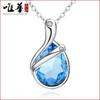 Weihua moda versão coreana do colar de cristal banhado a prata pingente mulheres moda japonesa e coreana europeu e americano fabricantes de joias por atacado