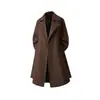 Suministro exclusivo transfronterizo Nuevo Abrigo de Lana para Hombre Otoño e Invierno de Longitud Media de Doble Botonadura Moda Casual para Hombres de Mediana Edad y Jóvenes Gabardina para Hombres Hombres
