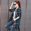Camisa a Cuadros Nueva para Mujer Primavera y Otoño 2026, Manga Larga, Corte Holgado, Estilo Coreano, Vintage, Versátil, Chaqueta Camisa de Longitud Media, Moderna