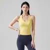 Sutiã Esportivo Feminino para Treinamento de Pilates, Sutiã com Gola Halter, Push-Up, Sustentação Lateral dos Seios, Top Regata Sutiã para Yoga para Usar por Cima